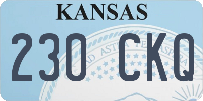 KS license plate 230CKQ