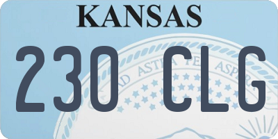 KS license plate 230CLG
