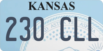 KS license plate 230CLL