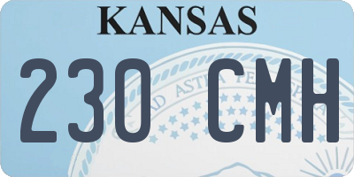KS license plate 230CMH
