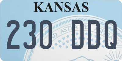 KS license plate 230DDQ