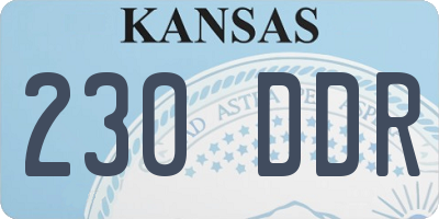 KS license plate 230DDR