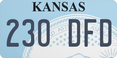 KS license plate 230DFD