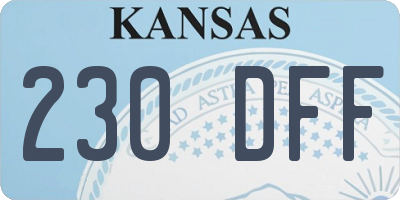 KS license plate 230DFF