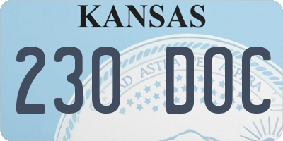 KS license plate 230DOC