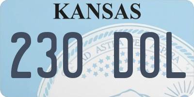 KS license plate 230DOL