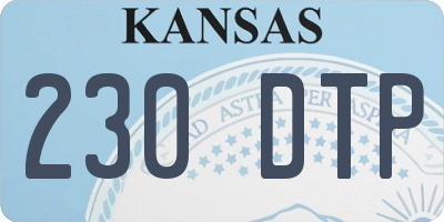 KS license plate 230DTP