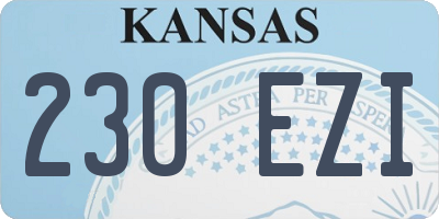 KS license plate 230EZI