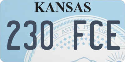 KS license plate 230FCE