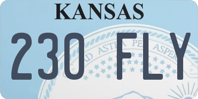 KS license plate 230FLY