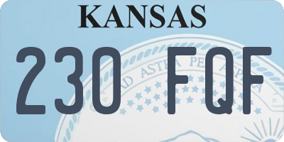 KS license plate 230FQF