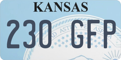 KS license plate 230GFP