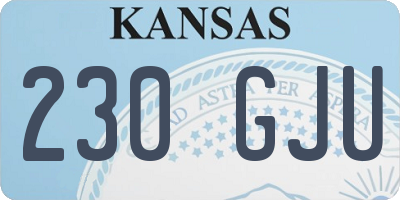 KS license plate 230GJU