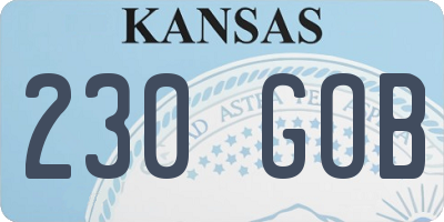 KS license plate 230GOB
