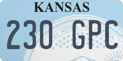 KS license plate 230GPC