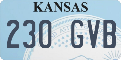 KS license plate 230GVB