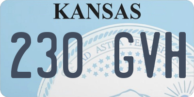 KS license plate 230GVH
