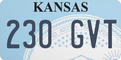 KS license plate 230GVT