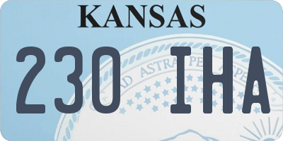 KS license plate 230IHA