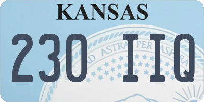 KS license plate 230IIQ
