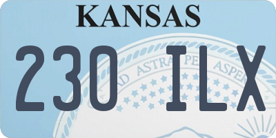 KS license plate 230ILX