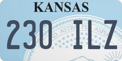 KS license plate 230ILZ