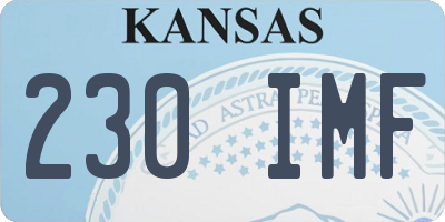 KS license plate 230IMF