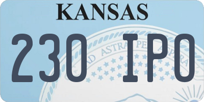 KS license plate 230IPO