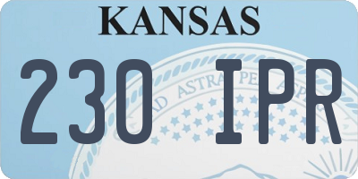KS license plate 230IPR