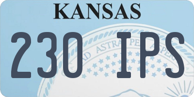 KS license plate 230IPS