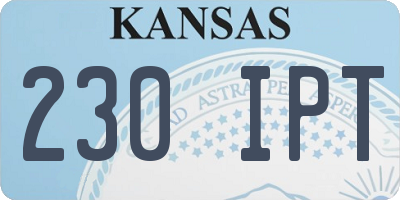 KS license plate 230IPT