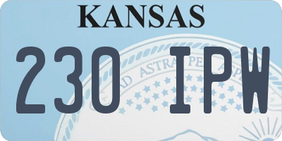 KS license plate 230IPW