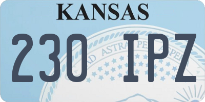 KS license plate 230IPZ