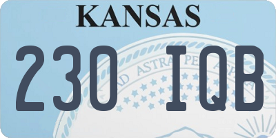 KS license plate 230IQB