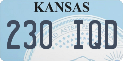 KS license plate 230IQD