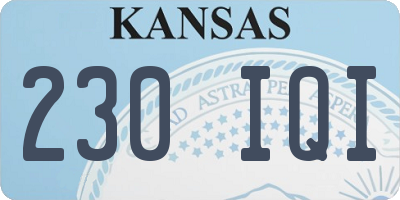 KS license plate 230IQI