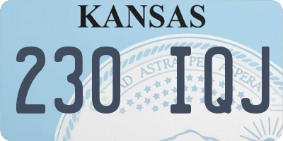 KS license plate 230IQJ