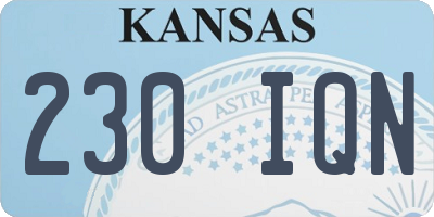 KS license plate 230IQN
