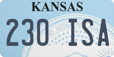 KS license plate 230ISA