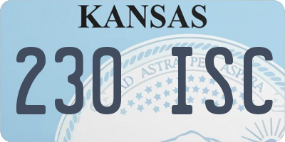 KS license plate 230ISC
