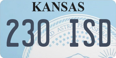 KS license plate 230ISD