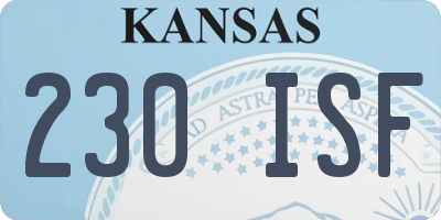 KS license plate 230ISF