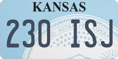 KS license plate 230ISJ