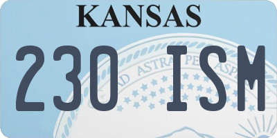 KS license plate 230ISM