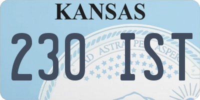 KS license plate 230IST