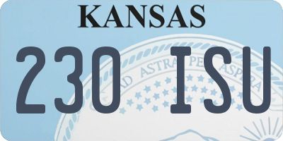KS license plate 230ISU