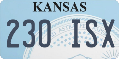 KS license plate 230ISX
