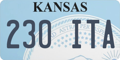 KS license plate 230ITA