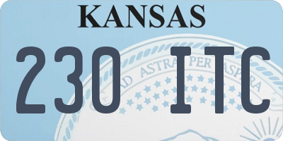 KS license plate 230ITC