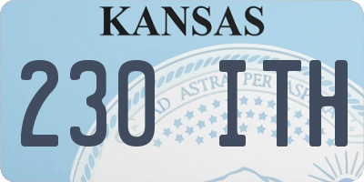 KS license plate 230ITH